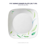 Corelle Asia Square Round Dancing Leaves 1 Pcs Dinner Plate (26.7cm)
