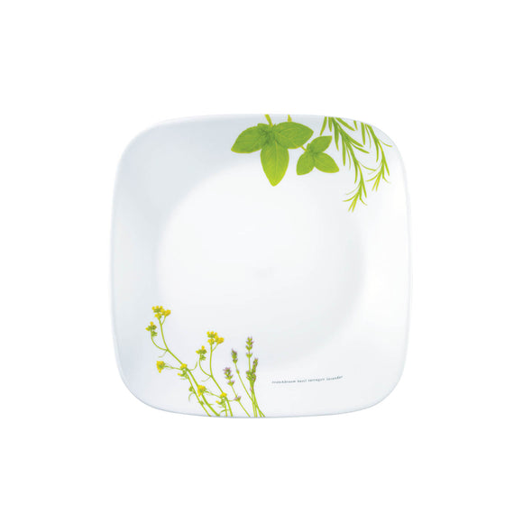 Corelle Asia Square Round European Herbs 1 Pcs Medium Plate (22.9cm)
