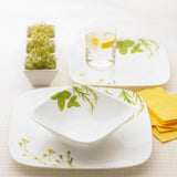 Corelle Asia Square Round European Herbs 1 Pcs Medium Plate (22.9cm)
