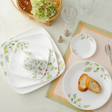 Corelle Asia Square Round Green Breeze 1 Pcs Medium Plate (22.9cm)