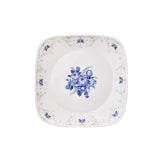 Corelle Square Round Gold Collection Blooming Blue Square Round Luncheon Plate
