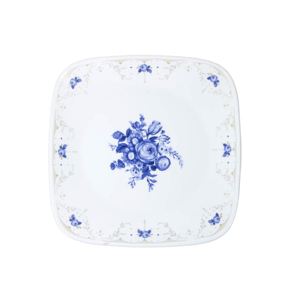Corelle Square Round Gold Collection Blooming Blue Square Round Dinner Plate