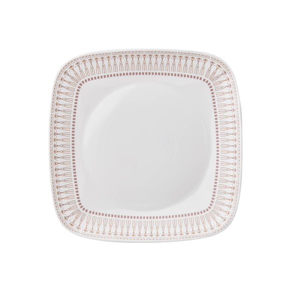 Corelle Square Round Gold Collection Golden Infinity Square Round Dinner Plate