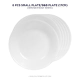Corelle Livingware Winter Frost White 17 cm Small Plate  Pack of 6