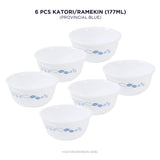 Corelle Provincial Blue 177 ml Katori  Pack Of 6