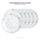 Corelle Livingware Provincial Blue 22 cm Medium Plate Pack Of 6
