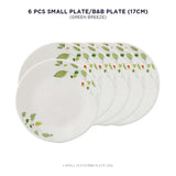 Corelle Asia Round Green Breeze 6 Pcs Small Plate (17cm)