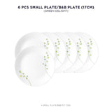 Corelle Livingware Plus Green Delight 17 cm Small Plate  Pack Of 6