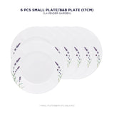 Corelle Asia Collection Lavender Garden 17 cm Small Plate  Pack Of 6