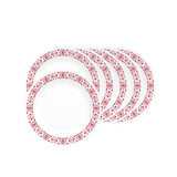 Corelle Livingware Red Trellis 17 cm Small Plate  Pack Of 6