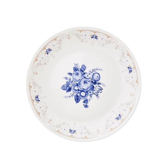 Corelle Asia Collection Gold Series Blooming Blue 22 cm Medium Plate Pack Of 6
