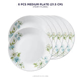 Corelle Asia Collection Fairy Flora 22 cm Medium Plate Pack Of 6