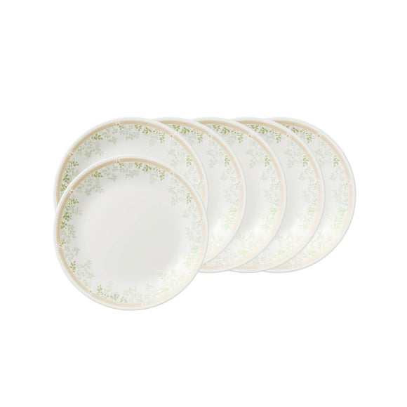 Corelle Asia Round Mint Leaves 6 Pcs Medium Plate
