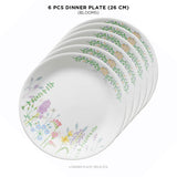 Corelle Asia Collection Blooms 26 cm Dinner Plate  Pack Of 6