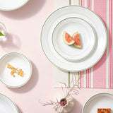 Corelle Livingware Double Ring Green 26 cm Dinner Plate  Pack Of 6