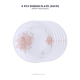 Corelle Asia Collection Gold Series Peony Bouquet 26 cm Dinner Plate  Pack Of 6