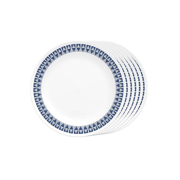 Corelle Livingware Wheeler Diamond 26 cm Dinner Plate  Pack of 6