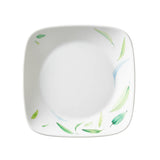 Corelle Asia Square Round Collection Dancing Leaves 17 cm Square Round Small Plate  Pack Of 6