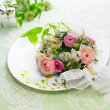 Corelle Asia Square Round Collection European Herbs 17 cm Square Round Small Plate  Pack Of 6