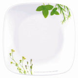 Corelle Asia Square Round Collection European Herbs 17 cm Square Round Small Plate  Pack Of 6