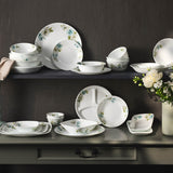 Corelle Asia Square Round Collection Fairy Flora 17 cm Square Round Small Plate  Pack Of 6