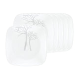 Corelle Square Round Gold Collection Frost 17 cm Square Round Small Plate  Pack Of 6