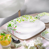 Corelle Asia Square Round Collection Provence Garden 17 cm Square Round Small Plate  Pack Of 6