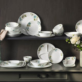 Corelle Asia Square Round Collection Fairy Flora 22.9 cm Square Round Medium Plate Pack Of 6