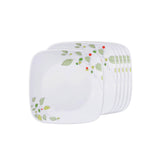 Corelle Asia Square Round Green Breeze 6 Pcs Medium Plate