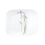 Corelle Square Asia Collection Shadow Iris Square Round Dinner Plate - Pack of 6