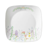 Corelle Asia Square Round Collection Blooms 26.7 cm Square Round Dinner Plate  Pack Of 6