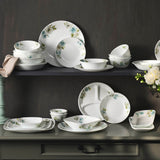 Corelle Asia Square Round Collection Fairy Flora 26.7 cm Square Round Dinner Plate  Pack Of 6