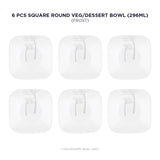 Corelle Square Round Gold Collection Frost 296 ml Square Round Dessert Bowl Pack Of 6