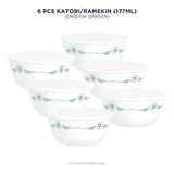 Corelle Livingware English Garden 177 ml Katori - Pack Of 6