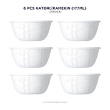 Corelle Asia Collection Gold Series Frost 177 ml Katori  Pack Of 6