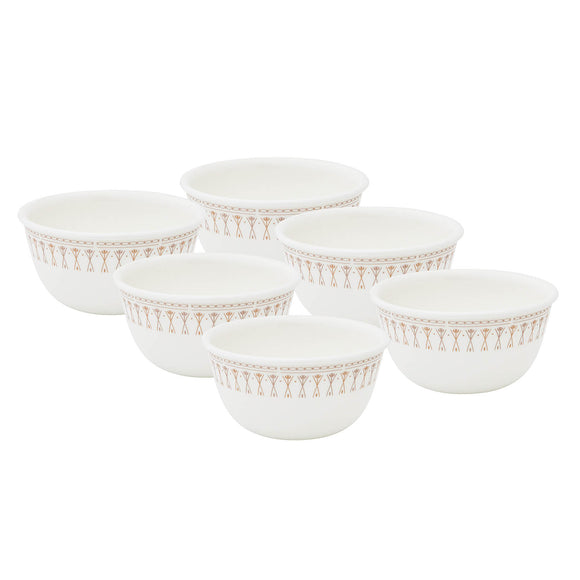 Corelle Asia Collection Gold Series Golden Infinity 177 ml Katori  Pack Of 6