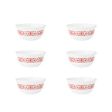Corelle Livingware Red Trellis 177 ml Katori - Pack of 6