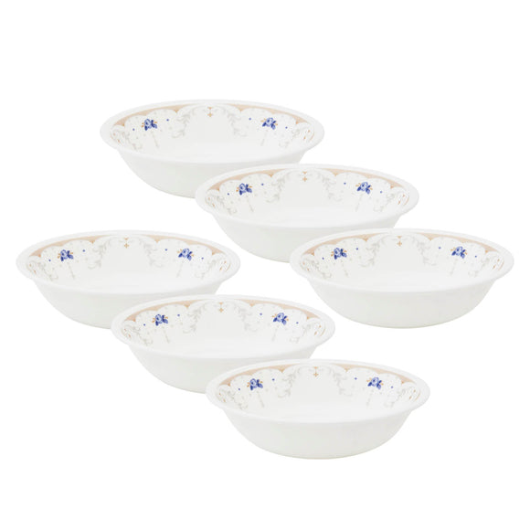 Corelle Asia Collection Gold Series Blooming Blue 296 ml Dessert Bowl Pack Of 6