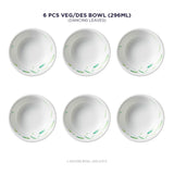 Corelle Asia Collection Dancing Leaves 296 ml Dessert Bowl Pack Of 6