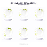 Corelle Corelle Asia Collection European Herbs 296 ml Dessert Bowl Pack Of 6