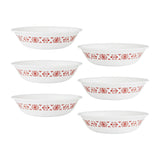 Corelle Livingware Red Trellis 296 ml Dessert Bowl Pack Of 6
