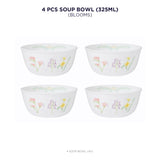 Corelle Asia Collection Blooms 325 ml Soup Bowl Pack Of 4