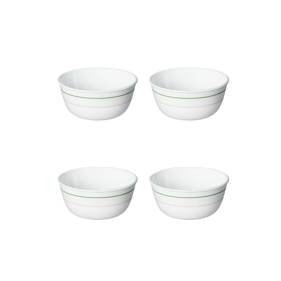 Corelle Livingware Double Ring Green 325 ml Soup Bowl Pack of 4