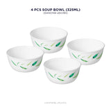 Corelle Asia Collection Dancing Leaves 325 ml Soup Bowl Pack Of 4