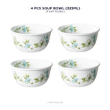 Corelle Asia Collection Fairy Flora 325 ml Soup Bowl Pack Of 4