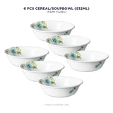 Corelle Asia Collection Fairy Flora 532 ml Soup Bowl Pack Of 6