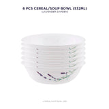 Corelle Asia Collection Lavender Garden 532 ml Soup Bowl Pack Of 6