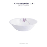 Corelle Asia Round Warm Pansies 1 Pcs Serving Bowl (1.9L)