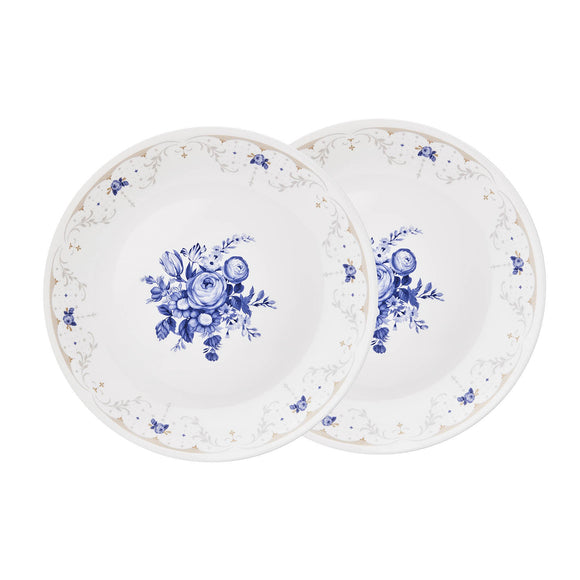 Corelle Asia Collection Gold Series Blooming Blue 26 cm Dinner Plate Pack of 2