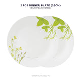 Corelle Corelle Asia Collection European Herbs 26 cm Dinner Plate Pack of 2
